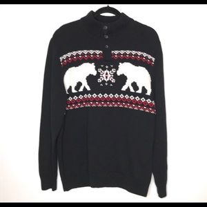 Chaps Intarsia Knit Fair Isle Sweater-NWT-Size L